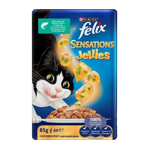 اظرف فيلكس تونة مع السبانخ جيلي 85g