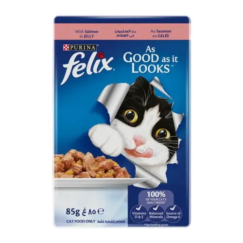 اظرف فيلكس سلمون جيلي 85g