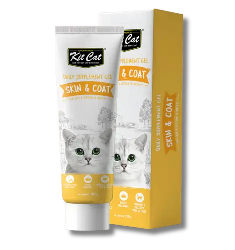 Kit Kat Gel Daily Food Supplement for Skin and Coat Health Support for Adult and Kittens 120g