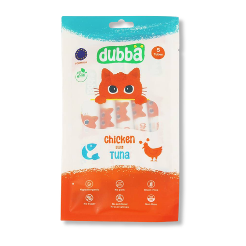 مكافات دوبا الدجاج بالتونة للقطط 5×15g اظرف