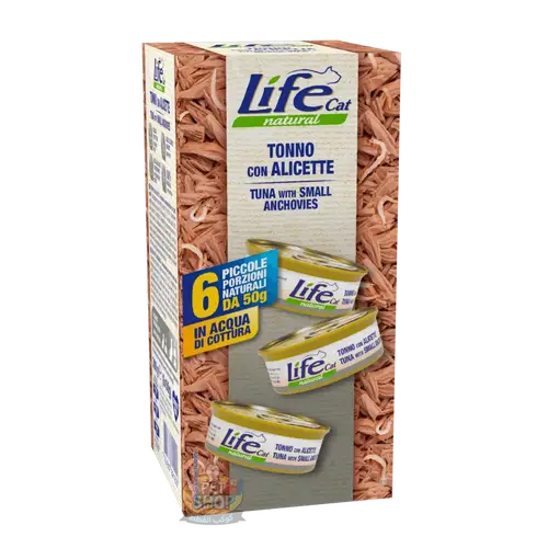 Live Cat Tuna & Anchovy Canned Cat Food 6×50g