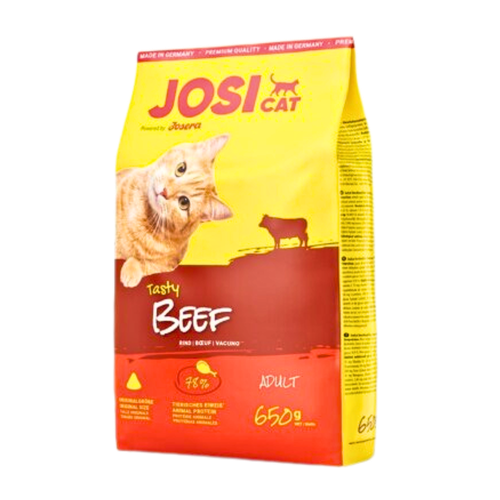 Juicy Cat Tasty Beef Dry Food for Adult Cats 650g