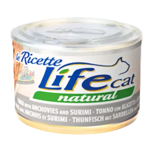 Live Cat Tuna with Anchovy & Surimi Canned Cat Food 150g