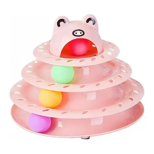 Interactive game with 4 layers and colorful balls