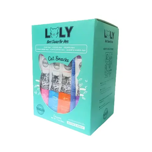 مكافآت لولي بوكس بنكهات متنوعة للقطط 48×15g ظرف
