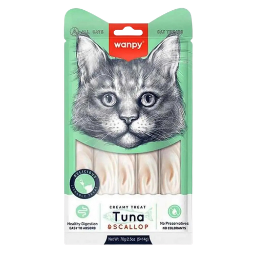 Wanbee Creamy Tuna & Scallop Cat Treats 14g x 5