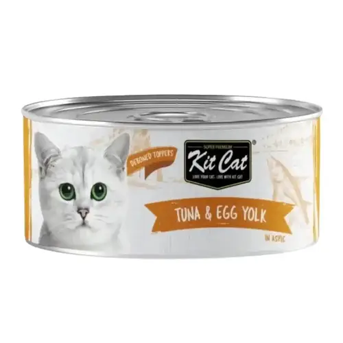 معلبات كت كات بالتونة وصفار البيض للقطط    80g