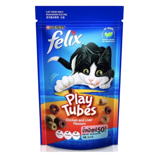 مكافات بيورينا فليكس بلاي تيوبس بالدجاج والكبد ( 50g )