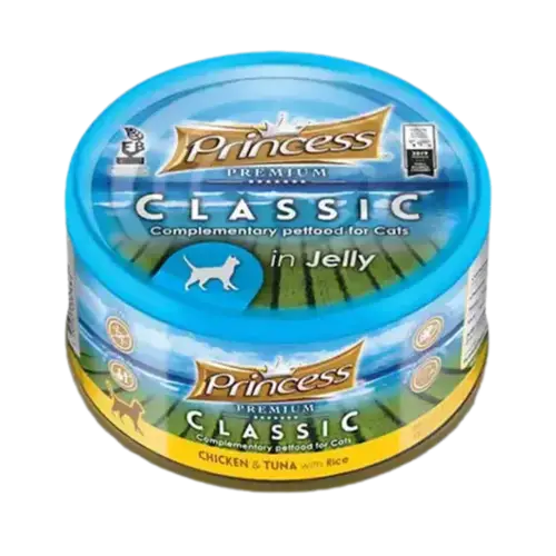 معلبات برينسيس تونه و الدجاج مع الارز في جيلي 170g