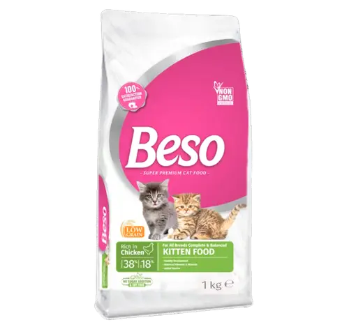 اكل بيسو بالدجاج للقطط الصغيرة 1kg
