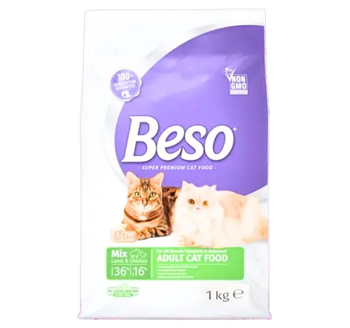 Beso Adult Cat Food Mix Lamb & Chicken 1 kg 