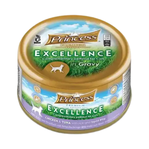 معلبات برينسيس دجاج وا تونه و الارز وحلقات المحار بالمرق 70g