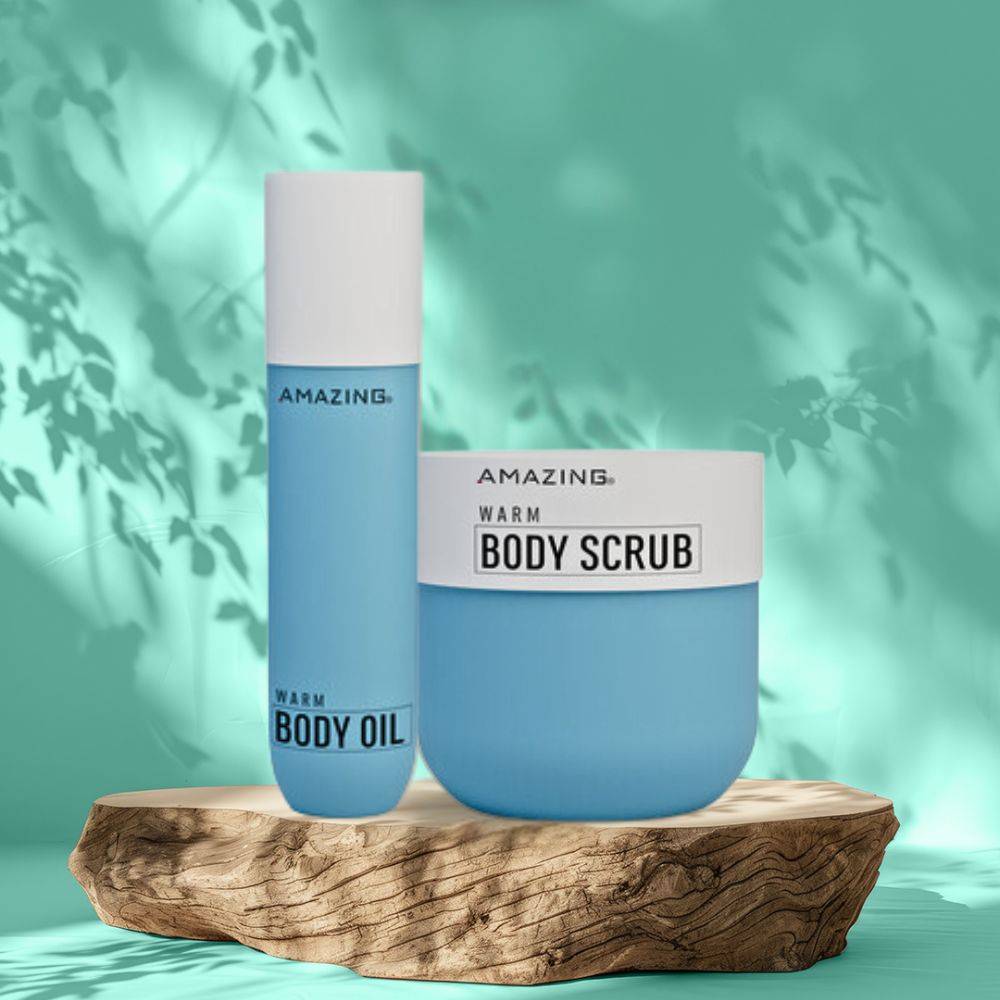 باقة مقشر الجسم وزيت الجسم - وورم