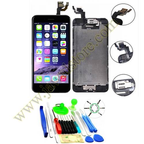  IPhone 6Plus Full screen external and internal Black color with installation kit