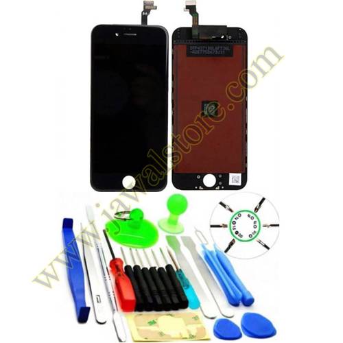  IPhone 6 Full screen external and internal Black color with installation kit