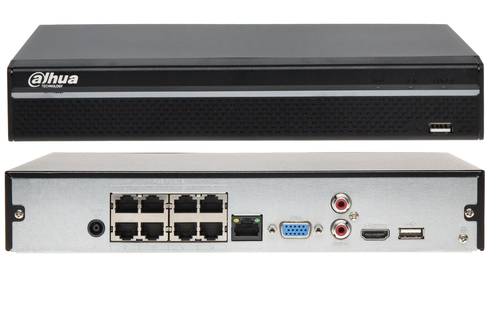 داهو مسجل فيديو شبيكي 16 قناة مدمجة 8 بورت -  Dahua 16 Channel Compact 1U 1HDD 8PoE Network Video Recorder DHI-NVR4116HS-8P-4KS2