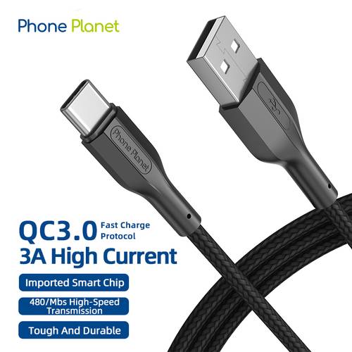 Phone Planet 1.2M 2M 3M TPE Fast Charging USB A TO USB C Data Cable For Android