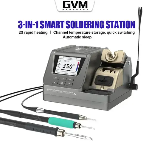  كاوية لحام ذكية GVM H3 3 في1 عالية الجهد 80 وات تدعم مقابض T245 / T10 / T115 من صن شاين 
