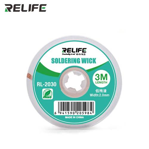 Relife RL-2030 Soldering Wire Wick Efficient Tin Removal Suction Soldering Tape Phone PCB BGA Circuit Board Welding Repa