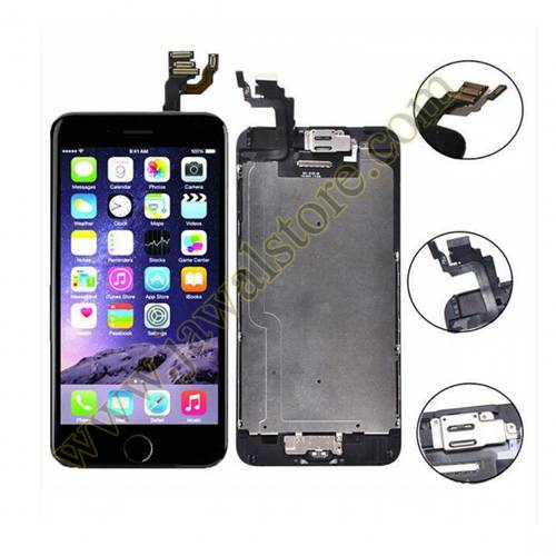 Black iphone 6S Plus LCD    Home Button     Front Camera   Ear Headphone