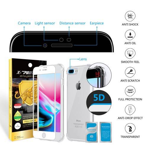 Screen Protection    Cover   Camera Protection For Iphone 8 Plus