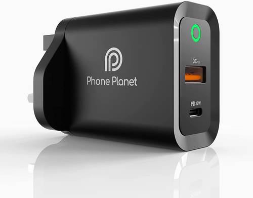 Phone Planet Type C Charger 30W Dual Port PD Power Delivery Charger