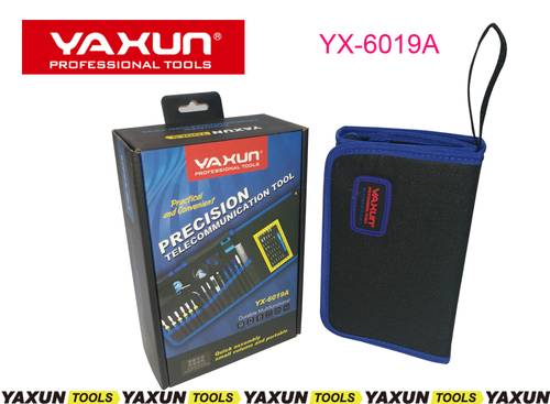 حقيبة أدوات إصلاح متعددة الوظائف Yaxun YX6019A جديدة . مجموعة مفك براغي دقيق لجميع الجوالات والكمبيوتر والايباد