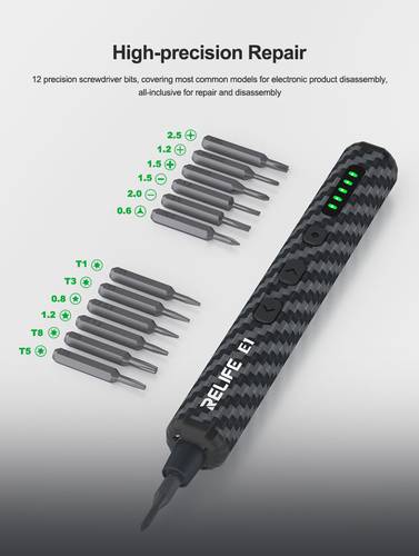  RELIFE E1 Carbon fiber electric screwdriver set E1