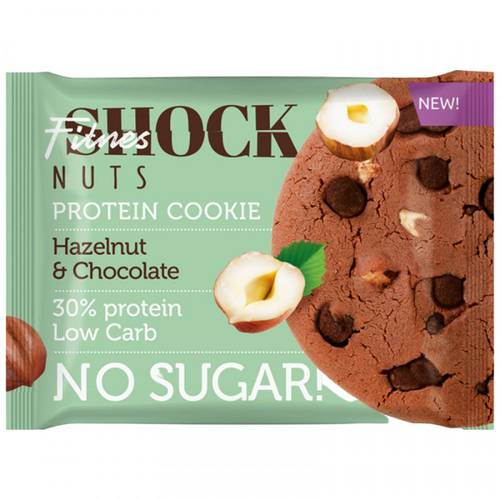 كوكيز بروتين بالشوكولاتة والبندق 