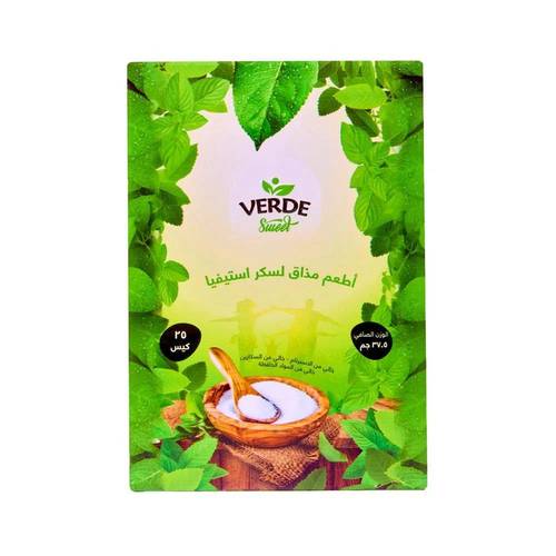 محلي استيفيا 25 مغلف – تحلية طبيعية ( فيردي )