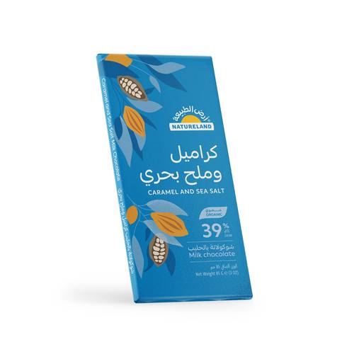شوكولاتة بالحليب بنكهة كراميل و ملح البحري (أرض الطبيعة)  