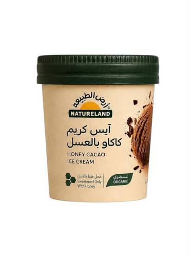 ايس كريم كاكاو بالعسل عضوي ( ارض الطبيعة ) 