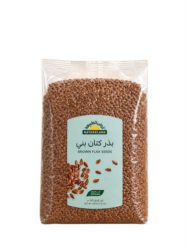 بذر الكتان بني عضوي ( ارض الطبيعة)