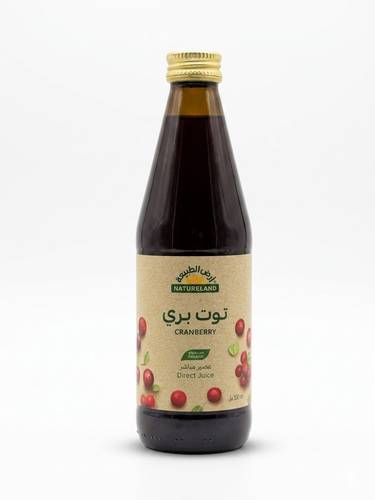 عصير التوت البري كرانبيري عضوي (ارض الطبيعة)