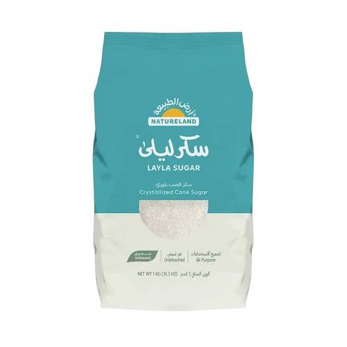 سكر ليلى سكر قصب بلوري عضوي ( ارض الطبيعة )