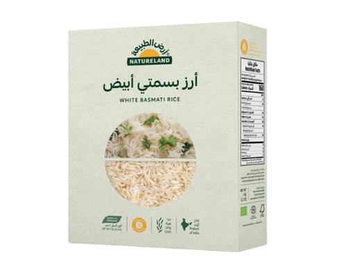 ارز بسمتي أبيض عضوي ( ارض الطبيعة )