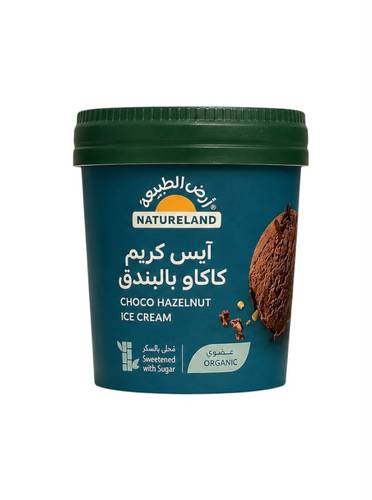 ايس كريم كاكاو بالبندق عضوي ( ارض الطبيعة )