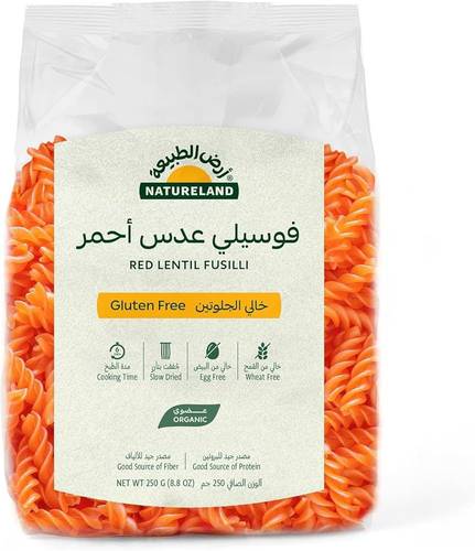 فوسيلي عدس احمر خالي من الجلوتين(ارض الطبيعة)