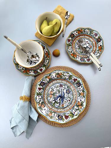 طقم صحون سفرة - ( طراز ايطالي)