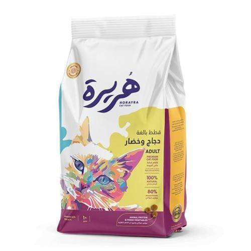 هريرة طعام جاف للقطط البالغة بنكهة الدجاج والخضار 4 كيلو