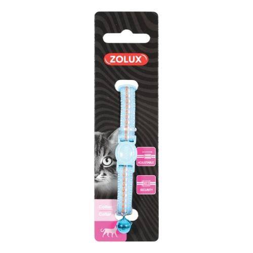 زولكس طوق خطين ملون نايلون - ازرق