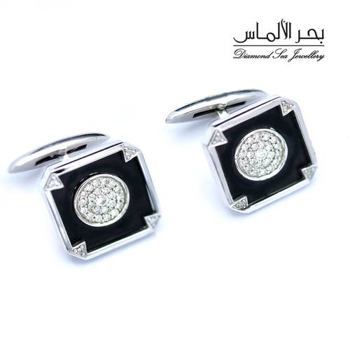 Men's silver cufflinks