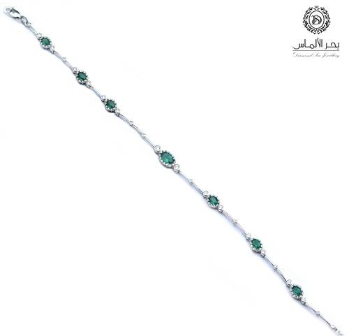 Diamond and Emerald Bracelet