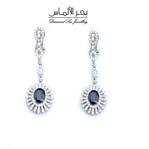 Diamond and sapphire ring