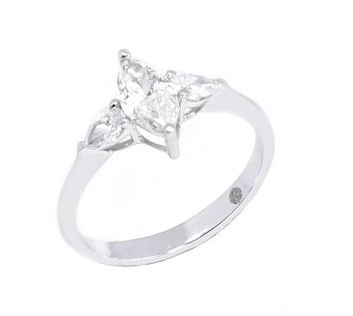 خاتم سولتير ألماس Marquise CUT SI E