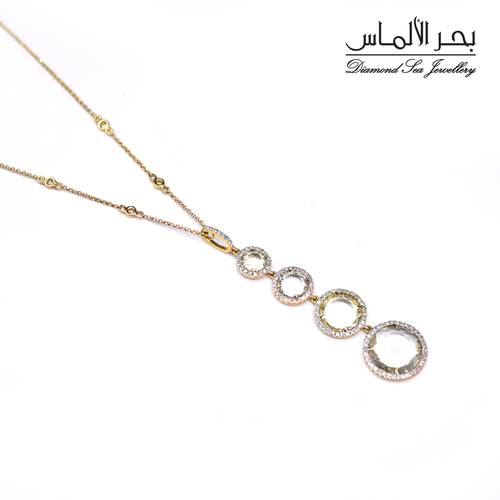 Diamond and natural stones pendant