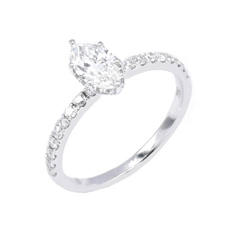 خاتم سولتير ألماس Marquise CUT VS H