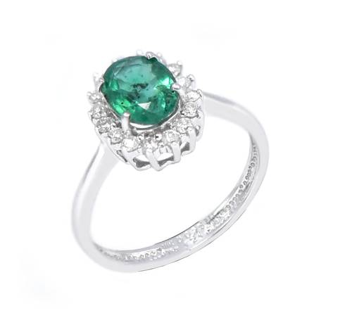 Diamond and sapphire ring