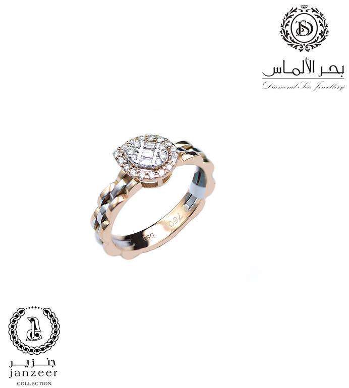خاتم الماس من مجموعة جنزير 