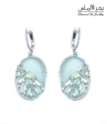 Diamond and fancy stone earrings
